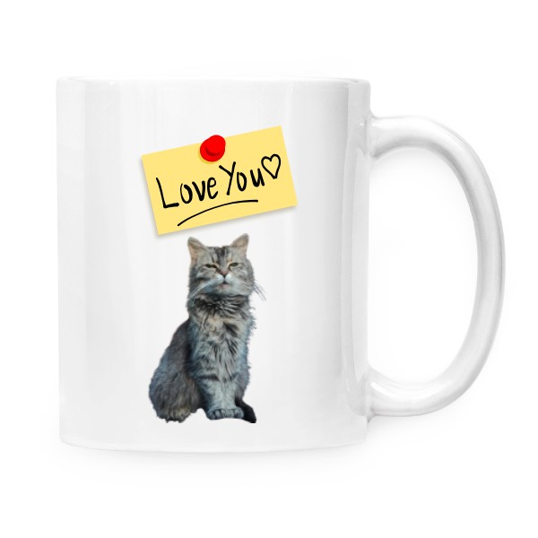 Kočka I love you srdce
